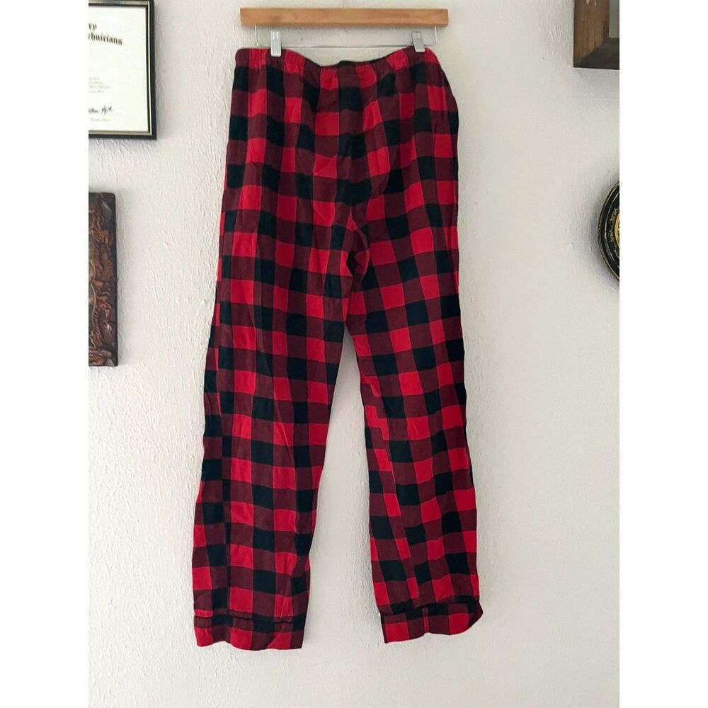 Red Flannel Cotton Drawstring pajama pants, cozy lumberjackcore, classic